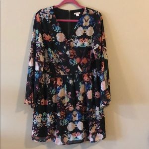 Floral long sleeve dress